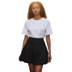 Zac Posen Black Paper Bag Skirt Women 11 Knee Length Pleated Whimsy Goth